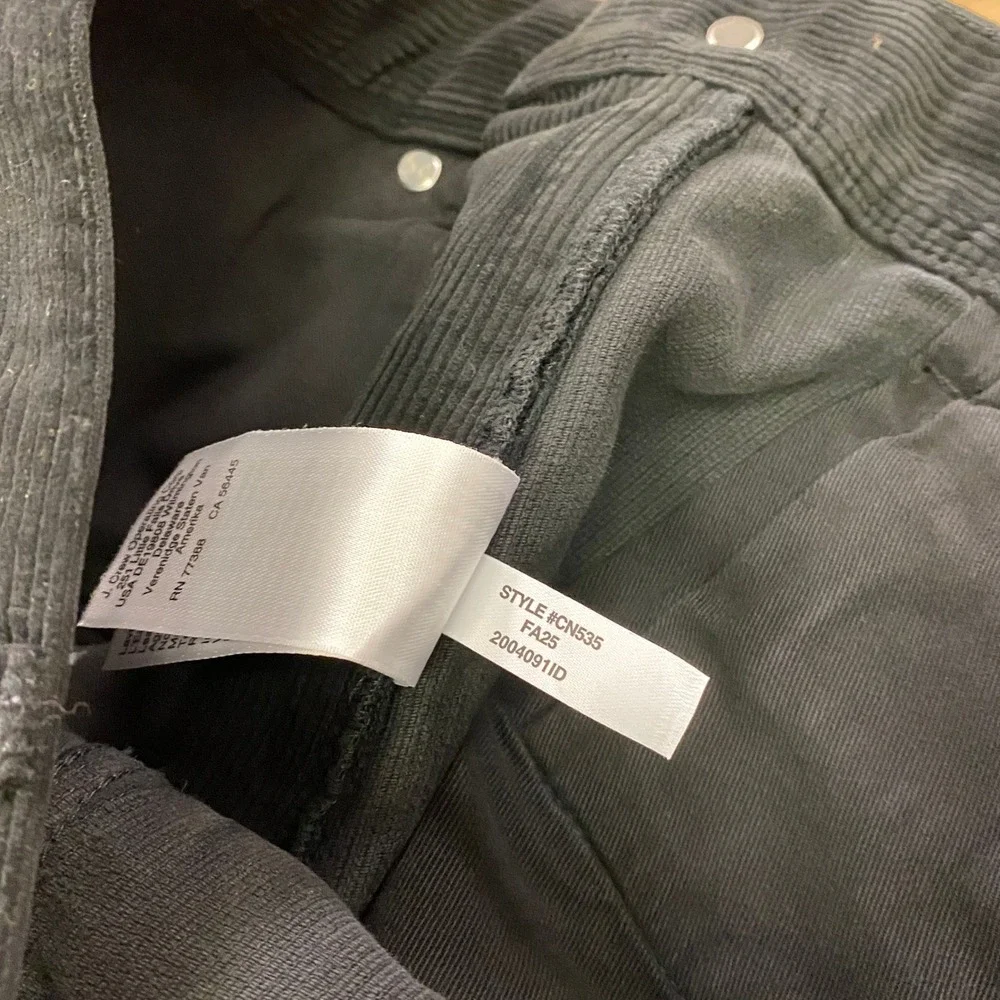 J.Crew Bootcut 11 Wale Corduroy Jeans 30x32 5-Pocket Cotton Black $178 CN535